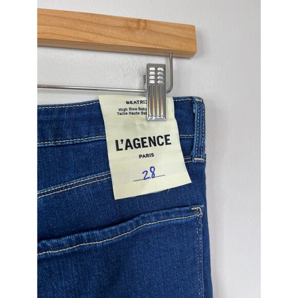 NWT L'Agence Beatrix High Rise Baby Bootcut Jeans in Arroyo Wash Size: 28 - Picture 5 of 9
